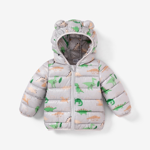 [WC7L-20712925] Baby/Toddler Boy Dinosaur Animal Pattern Winter Coat