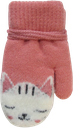 Cat Print Mitten Set