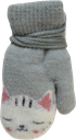 Cat Print Mitten Set
