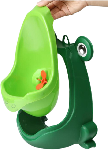 Children's toilet -Frog Potty Training Urinal for Toddler Boys Toilet with Funny Aiming Target Green
