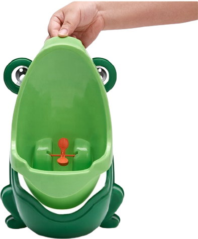 Children's toilet -Frog Potty Training Urinal for Toddler Boys Toilet with Funny Aiming Target Green