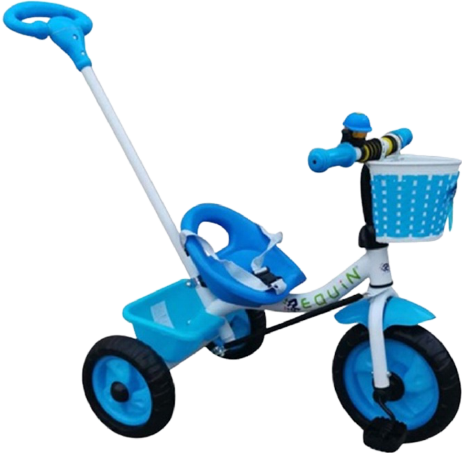 Coolbaby Kids Stroller Scooter 3 Wheels Tricycle Bicycle With Basket & Push Bar For Baby 