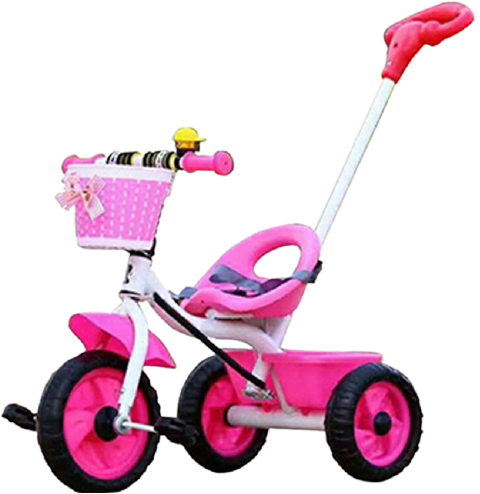 Coolbaby Kids Stroller Scooter 3 Wheels Tricycle Bicycle With Basket & Push Bar For Baby 