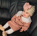 2pcs Solid Doll Collar Corduroy Long-sleeve Baby Set