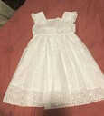 100% Cotton White Hollow-Out Floral Embroidered Ruffle Sleeveless Dress for Mom and Me - 3nb21 - 203885