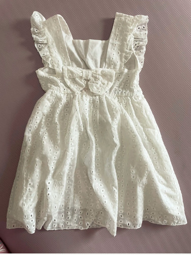 100% Cotton White Hollow-Out Floral Embroidered Ruffle Sleeveless Dress for Mom and Me - 3nb21 - 203885