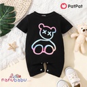 Patpat-(2nb4-20567263)Baby Boy/Girl Bear Print Short-sleeve Romper