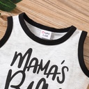 2pcs Baby Boy Letter Print Tank Top and Camouflage Shorts Set