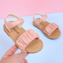 Toddler Solid Ruched Vamp Sandals