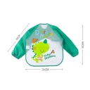 Baby Smock Waterproof Bib Cartoon Giraffe Butterfly Pattern Toddler Eating Clothes Bib Art Smocks 1-3 years old