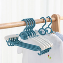 5-pack Adjustable Newborn Baby Hangers Plastic Non-Slip Extendable Laundry Hangers for Toddler Kids Child Clothes