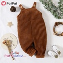 Baby Boy/Girl Solid Ribbed Fleece Overalls