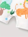 Baby Girl/Boy Childlike Animal Kingdom Pattern Short Sleeve Romper