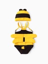 Childlike 3D Honeybee Swimwear Set for Baby Girls