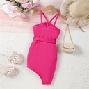 2pcs Kid Girl Sweet Hanging Strap Tight Dress