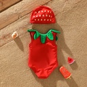 Baby Girl's 2pcs Hyper-Tactile Solid Color Swimsuit
