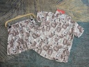 2pcs Toddler Boy Boho Short-sleeve Shirt and Shorts Set