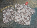 2pcs Toddler Boy Boho Short-sleeve Shirt and Shorts Set