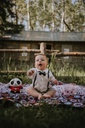 100% Cotton Faux-two Design Bow Tie Decor Short-sleeve Baby Romper