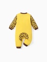 Patpat-100% Cotton Giraffe Print Long-sleeve Yellow Baby Jumpsuit-3nb22-1927152