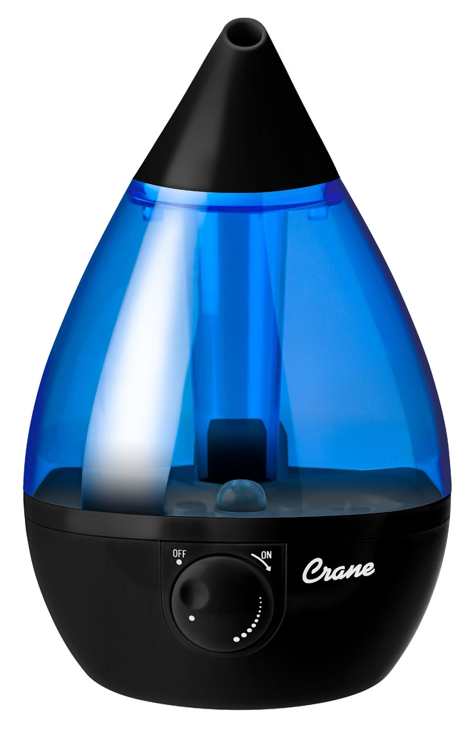 Crane Electronic Ultrasonic Cool Mist Humidifier Drop 2.0 Blue/Black EE-5306BB