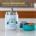 bblüv - Foöd - Thermal food container with spoon - Aqua