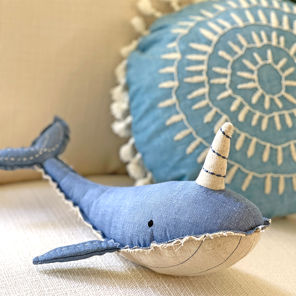 Crane Caspian Narwhal Plush Toy