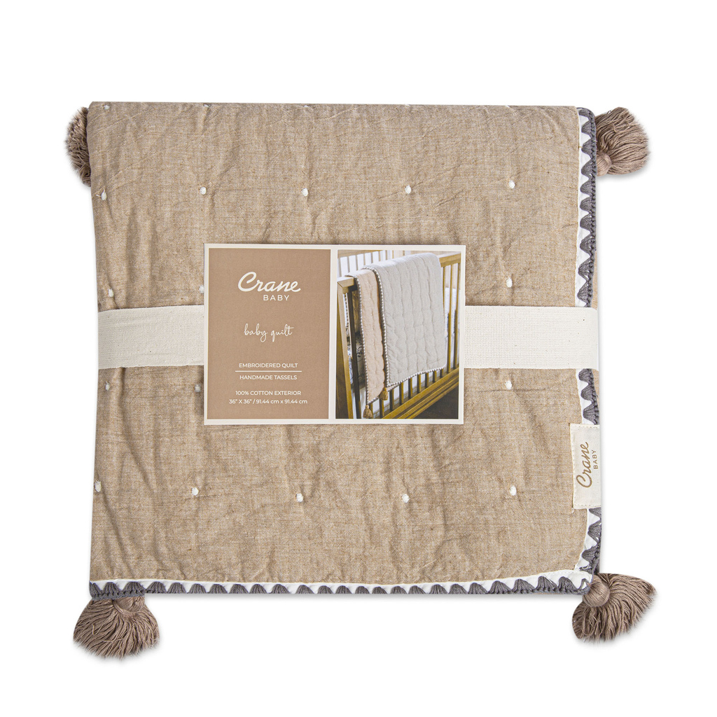 Crane Ezra Copper Quilted Blanket