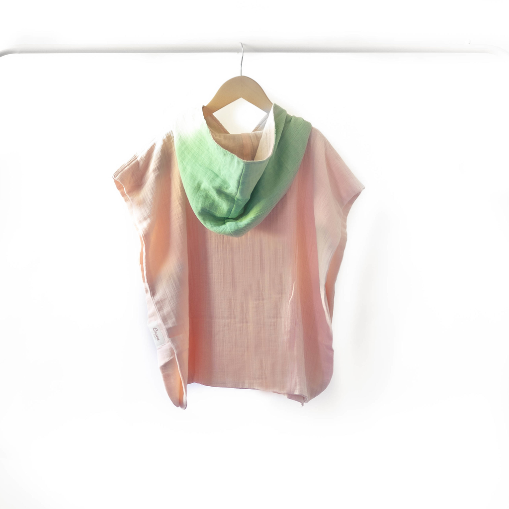 Crane Poncho Combo - Desert Rose & Evergreen