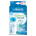 Dr Brown 4 oz / 120 ml PP Narrow-Neck "Options" Baby Bottle - Blue, 2-Pack