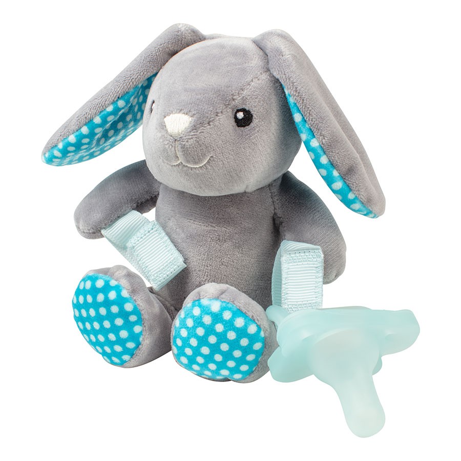 Bunny Lovey with Blue One-Piece Pacifier                                          