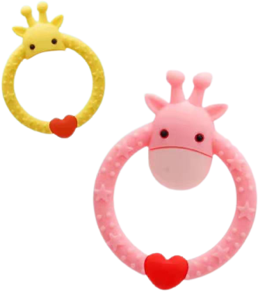 Baby Teether pink / Green  / Yellow
