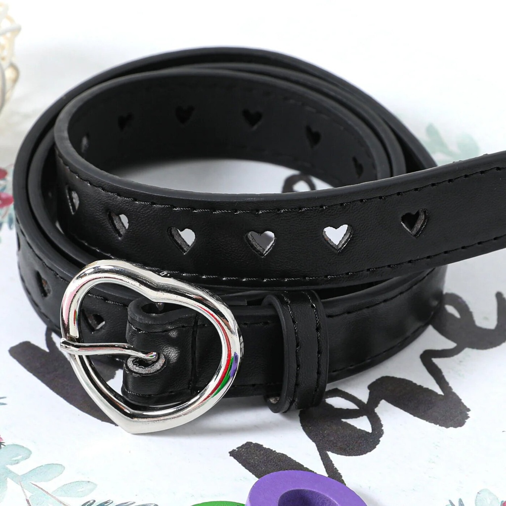 Kids Fashion Hollow Heart Shaped Heart Buckle Belt