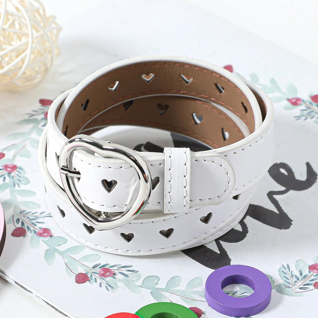 Kids Fashion Hollow Heart Shaped Heart Buckle Belt