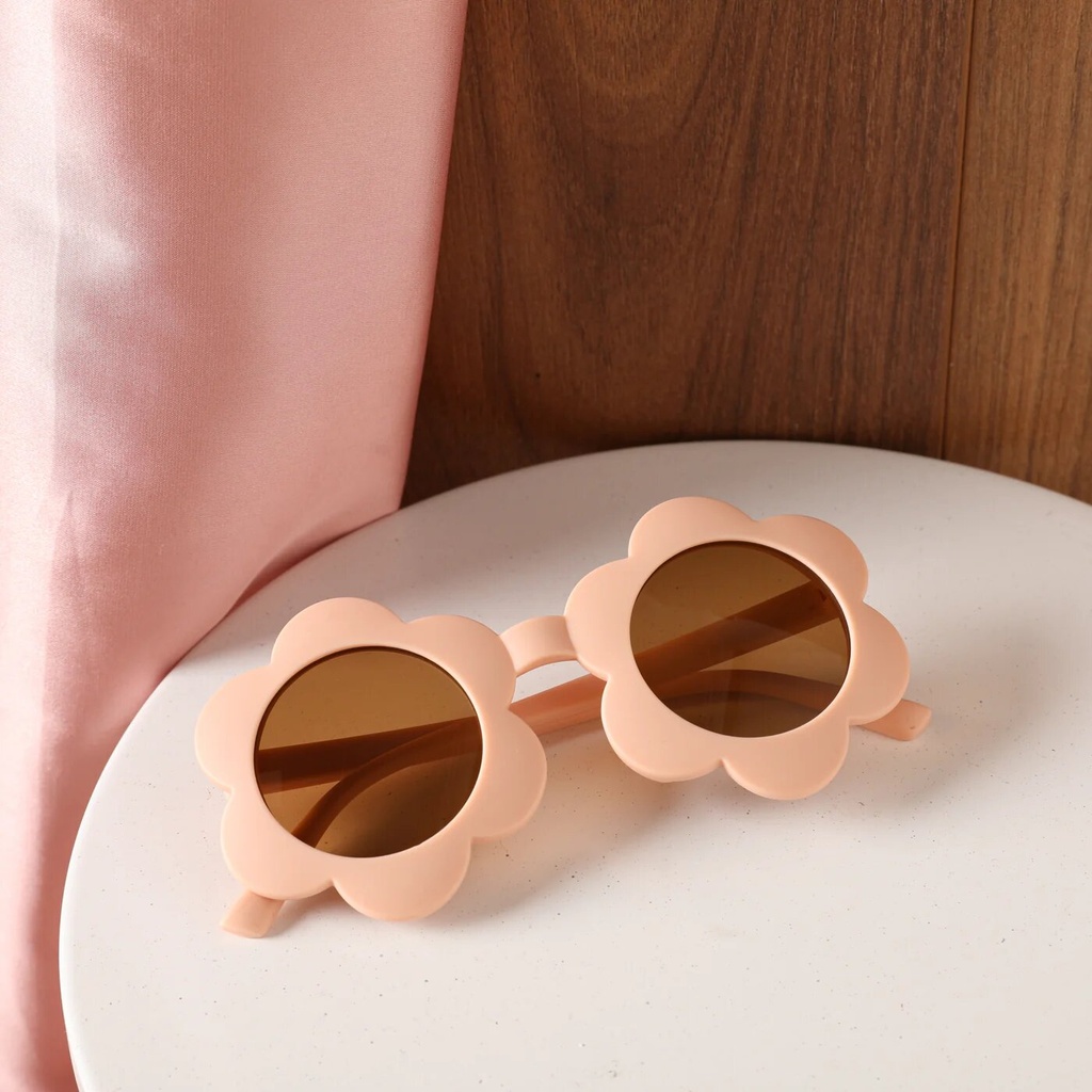 Kids Fashion Flower Shape Frame Decorative Glasses (With Glasses Case)