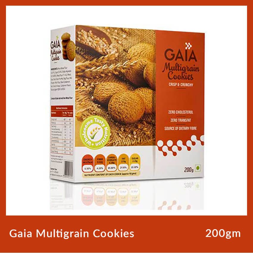 Gaia Multigrain Cookies 200gm
