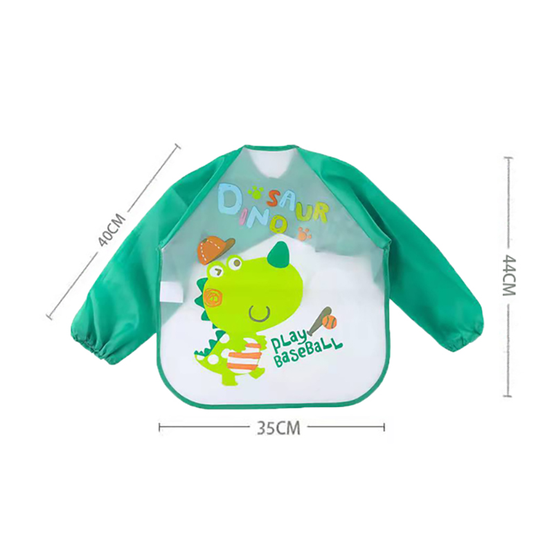 Cartoon Pattern Baby Toddler Waterproof Long-sleeve Smock Water Repellent Oil Repellent Stain Repellent