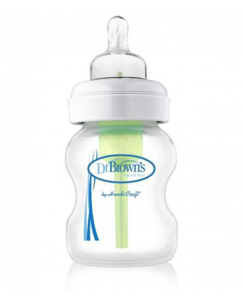 Dr. Brown 5 oz / 150 ml Glass Wide-Neck "Options" Baby Bottle, 1-Pack