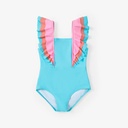 Kid Girl Ruffled One-Piece Swimsuit