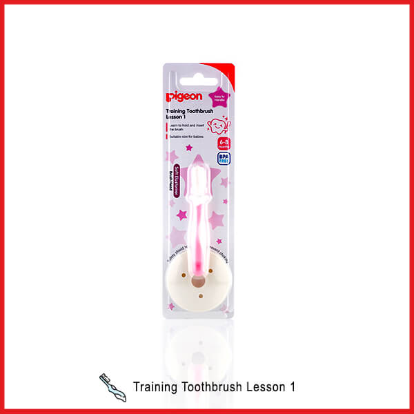 Pigeon Training Toothbrush L-1 (Light Pink)