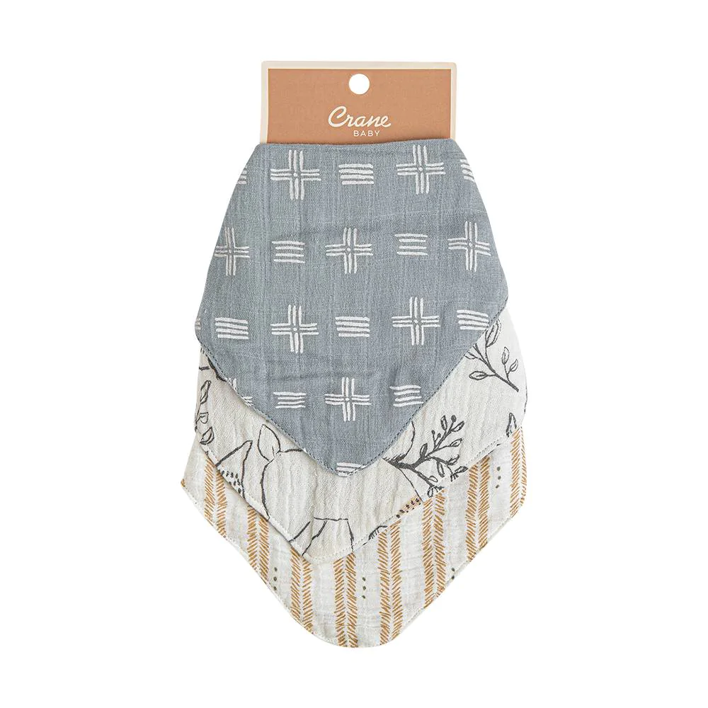 Crane Ezra 3pc. Muslin Bib Set