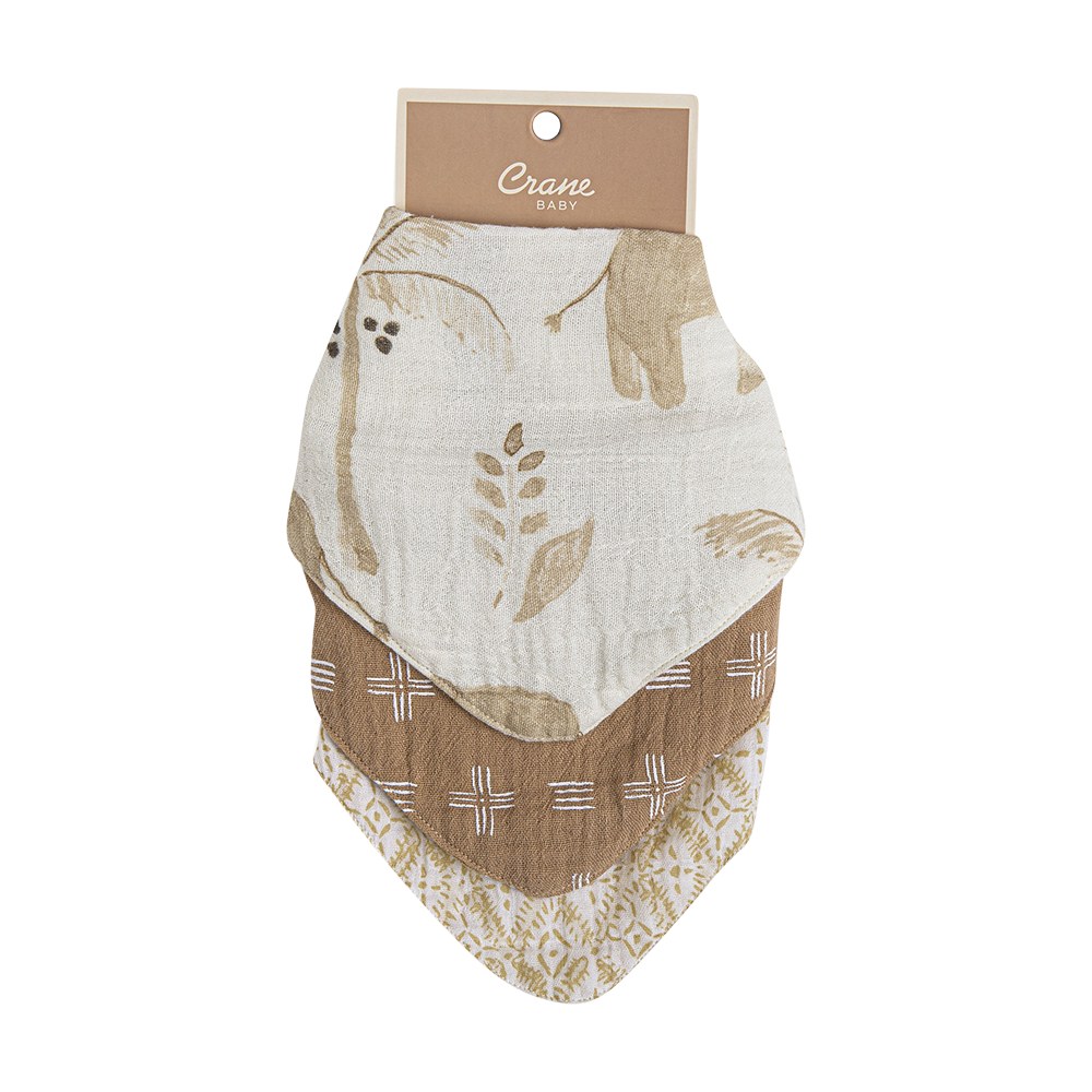 Crane Kendi 3pc. Muslin Bib Set