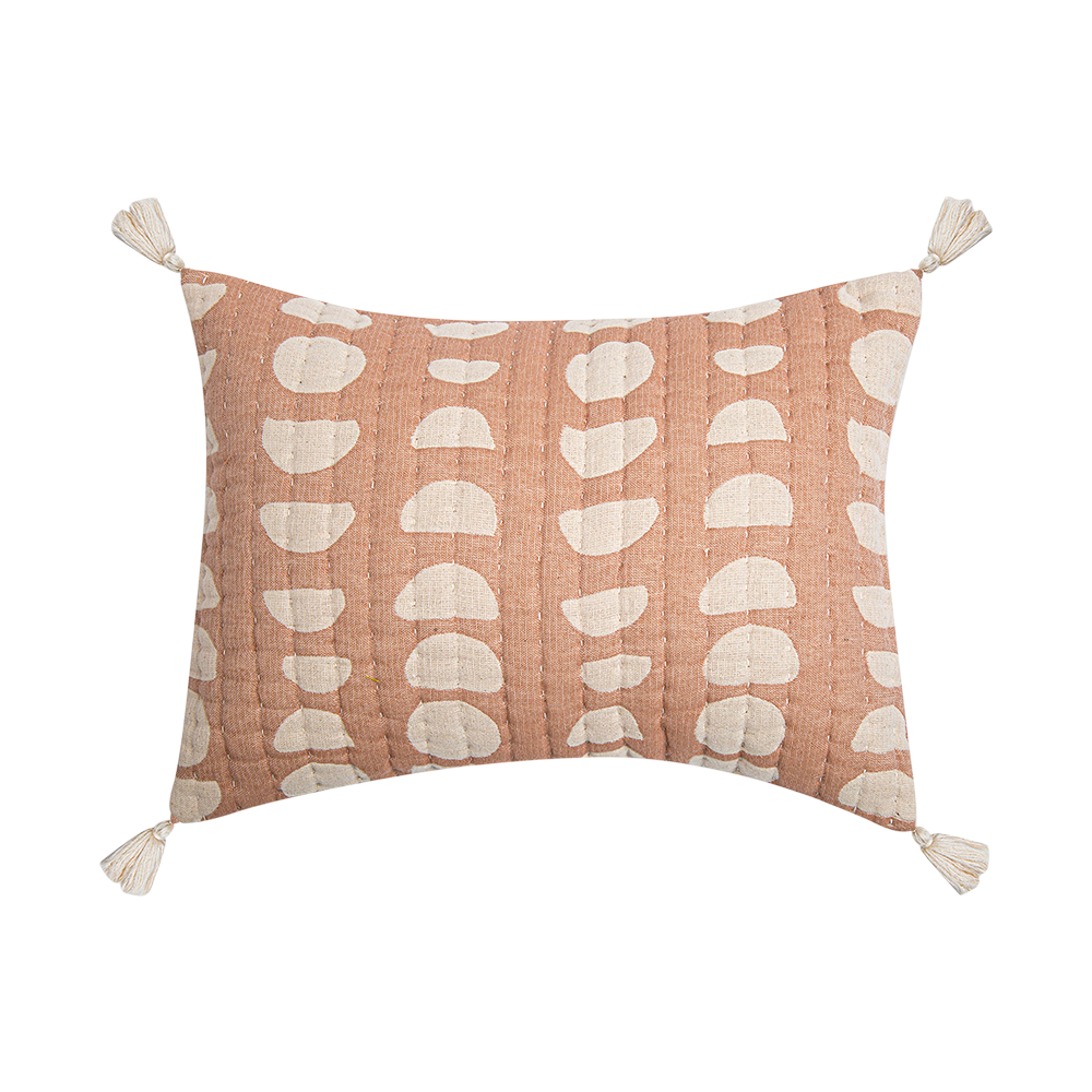 Crane Jacquard Pillow Copper Moon Phase