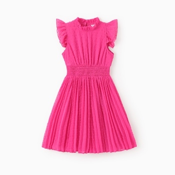 PATPAT Girls Casual Ruffle Sleeves Dresses A-line Elegant Midi Party Dress