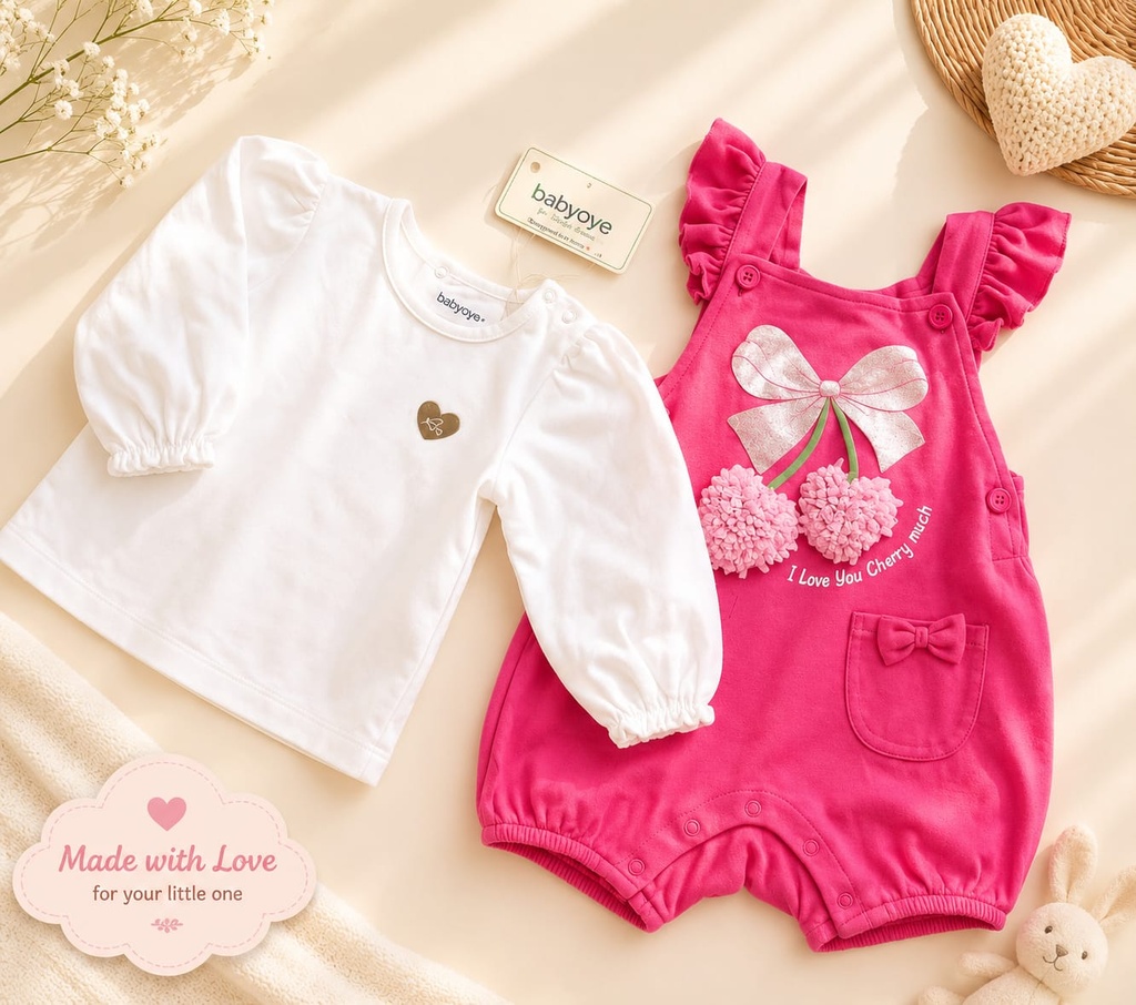 Sweet Cherry Bow Romper