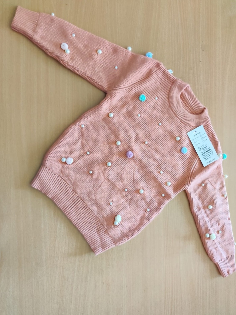 Peach Pearl Sweater (KD1-082-WIN22)