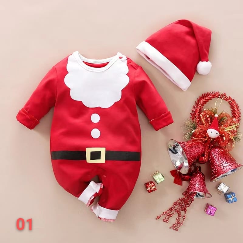 My First Christmas Baby Girl Boy Romper