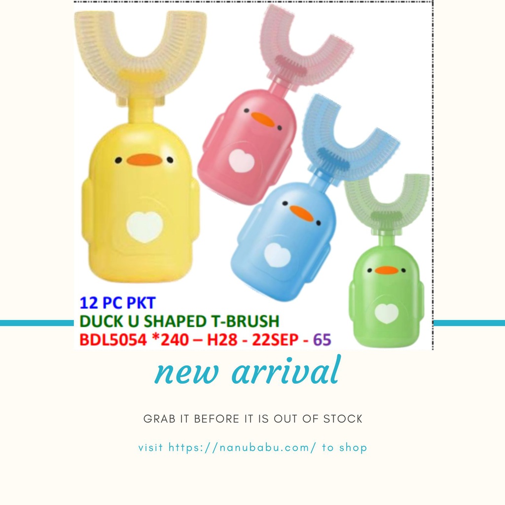 Children U-Shape Toothbrush 2-12years Kids Teeth Oral Care Cleaning Brush