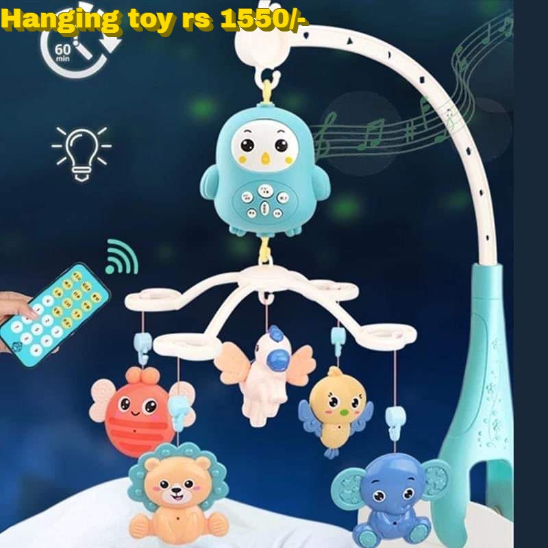 Baby Remote Control Mobiles Rattles Music Educational Toys Bed Bell Toy for Animal Party New