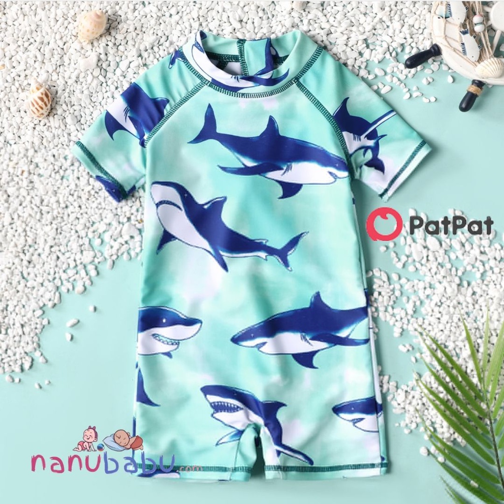 Toddler Boy Shark Pattern One Piece Swimsuit-3nb22-20607502